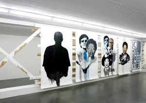 Daniela Brahm Community, 2006 wooden structure, paint, “Proclamation Poster / freedom”, oil on primed paper