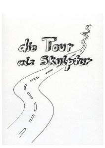 Daniela Brahm Die Tour als Skulptur – Satteldach City Dinslaken 2015, geführte Tagestouren bei "Reisen im Kreis", Urbane Künste Ruhr, Titelzeichnung