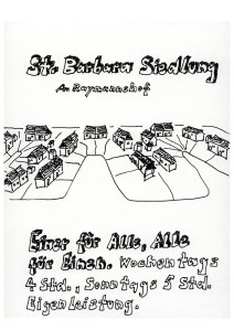 Daniela Brahm, St. Barbara Siedlung, erbaut 1950 von den Siedlern aus der nahegelegen Zeche zur Eigennutzung