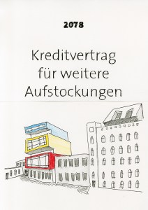 Daniela Brahm "2078 – loan agreement for further raisings" 2013 ink and pencil on paper, 21 x 29.7 cm