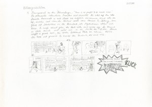 Daniela Brahm "ExRotaprint Bildergeschichten / #1 photo shooting" 2011-12 ink and pencil on paper, 29.7 x 42 cm