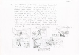 Daniela Brahm "ExRotaprint Bildergeschichten / #12 cheese dome? " 2011-12 ink and pencil on paper, 29.7 x 42 cm