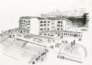 Daniela Brahm "Kann Kunst sein, muss aber nicht / It can be art, it does not have to be" 2013 ink and pencil on paper, 21 x 29.7 cm