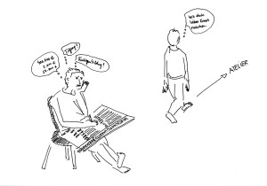 Daniela Brahm "Wirtschaftlichkeitsberechnung?... Ich mach doch lieber Kunst / Economic Efficiency Calculation? ... I prefer making Art" 2015 ink and pencil on paper, 21 x 29.7 cm