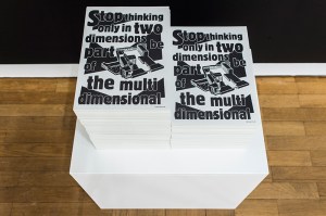 Daniela Brahm "eins und eins sind eins" (one plus one equals one) 2009 (with Les Schliesser), in: „HLYSNAN: The Notion and Politics of Listening“ 2014, Casino Luxembourg, LUX, photo: Patrick Galbats