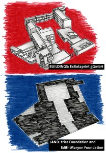 Daniela Brahm "The heritable building right divides up ownership of property by separating the parcel of land from the buildings. The party providing the heritable building right owns the land; the party receiving the heritable building right owns the buildings." 2014 ink and pencil on paper, 29.7 x 21 cm